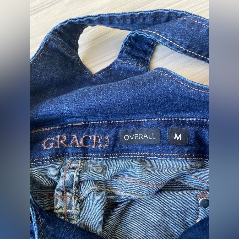 Grace Denim Blue Women's Overalls - Picture 12 of 14